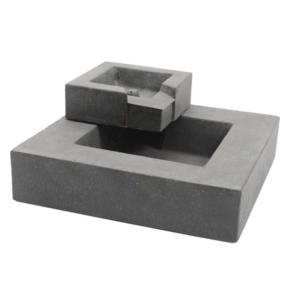 FONTANA RESINA 2 PIANI GREY 60X60X25